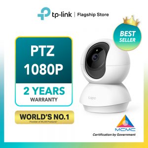 TP-Link Pan Tilt Home PTZ 1080HD Full HD CCTV with Amazon Safety CLOUD/Sirim Certification WIFI Camera Tapo C200
